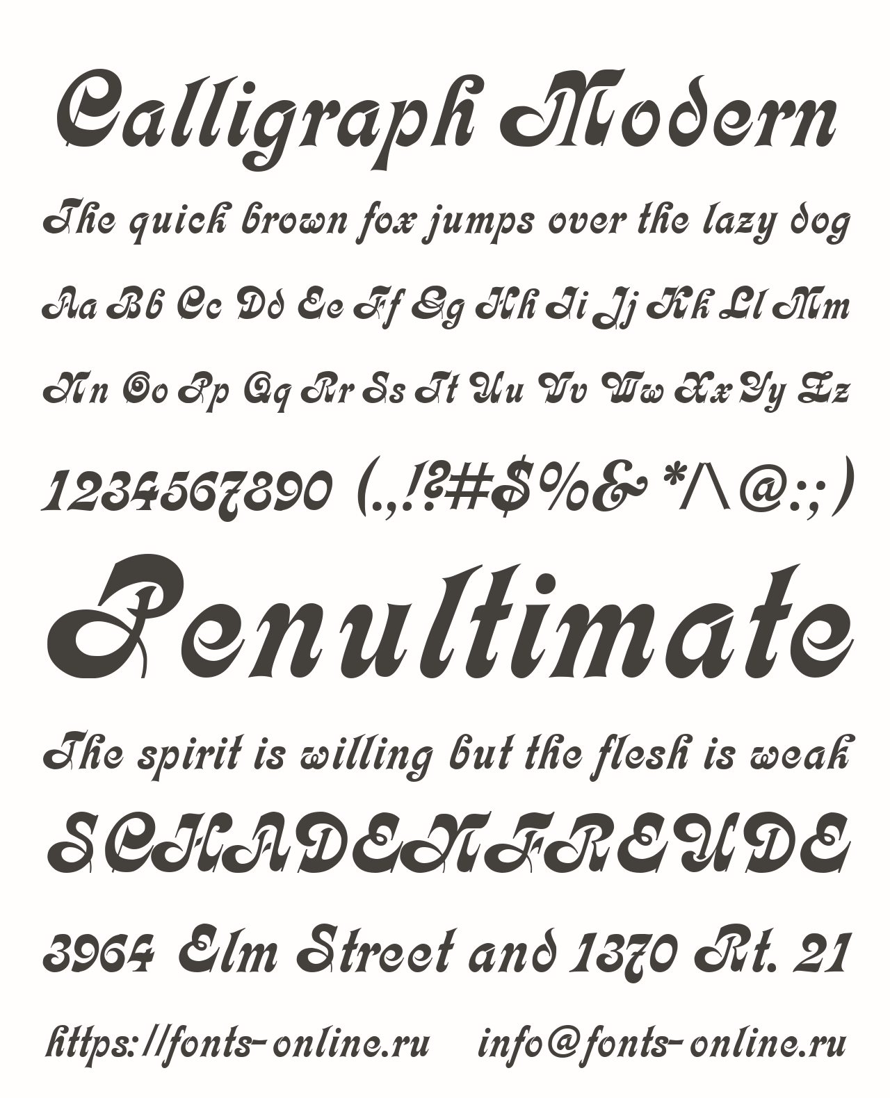 Calligraph Modern Free Font Download